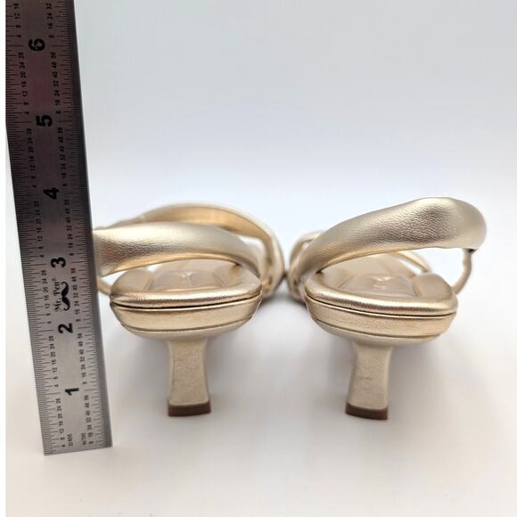 Vince Coline Slingback Padded Leather Sandals Women's Champagne Size US7.5M EU38 - Picture 4 of 12